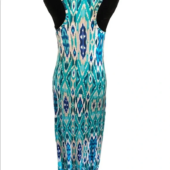 Cynthia Rowley tank knit maxi dress ikat racerback sz Small - Picture 2 of 5
